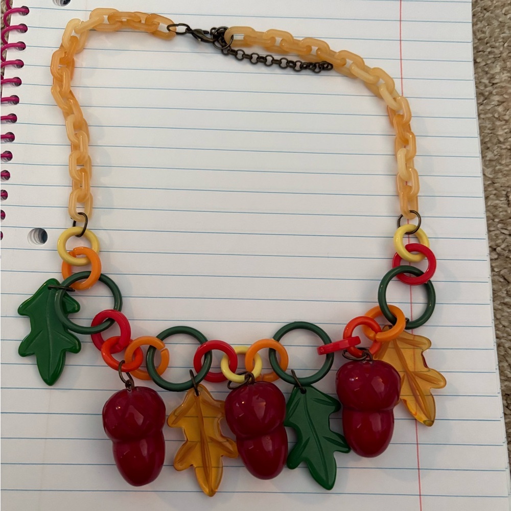 Luxulite Multicolor Acorn Necklace - Picture 2 of 3